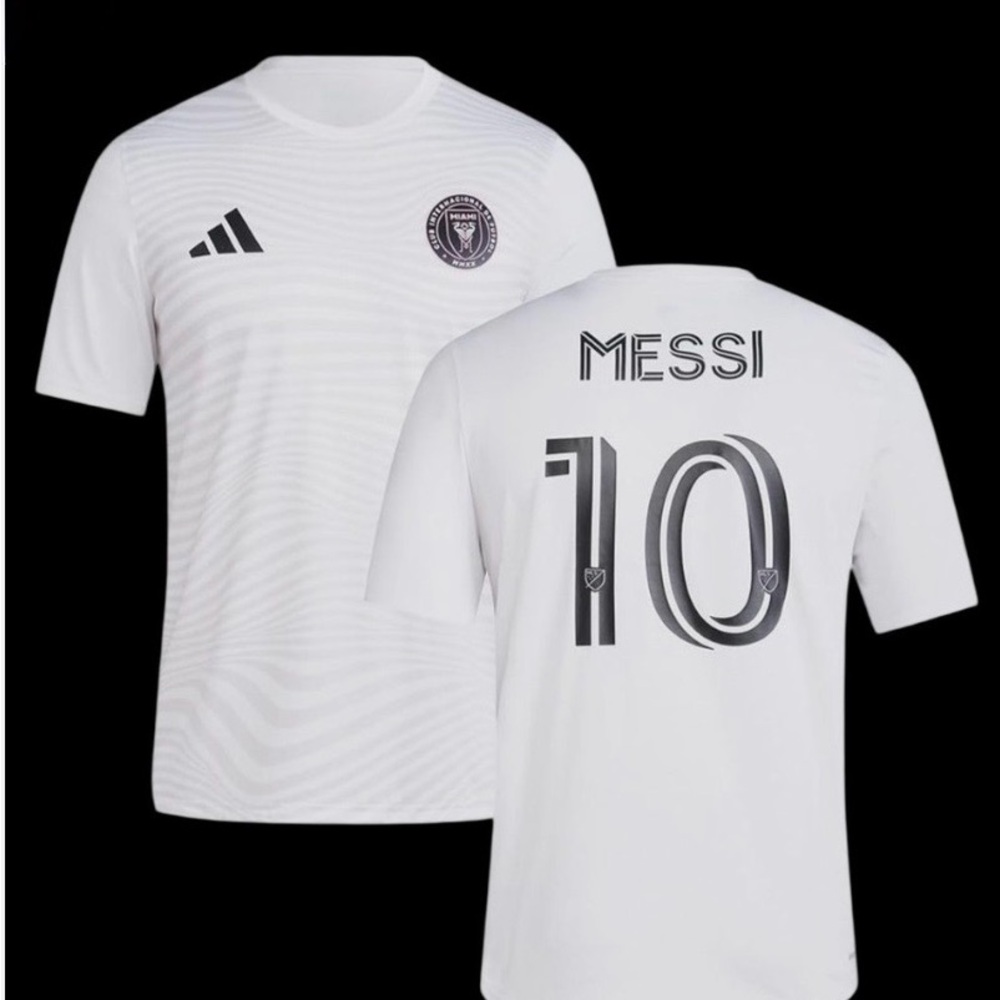 Adidas Boy’s White Wave Miami CF #10 Messi Soccer T-shirt
